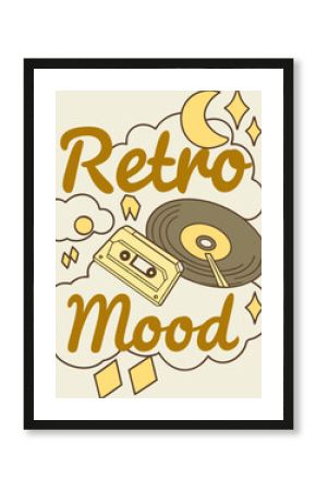 Typography retro mood quotes vector T-shirt design