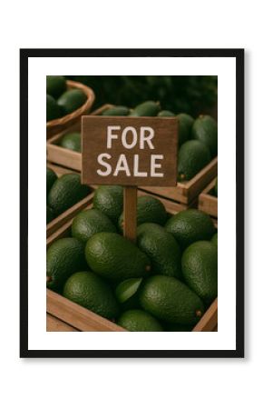 Avocados for sale at a farmer's market