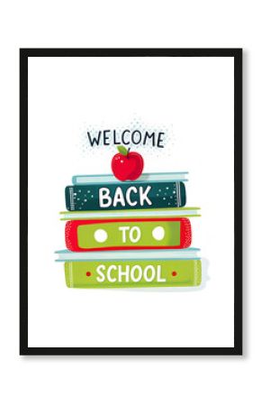 Apple with Back to School lettering