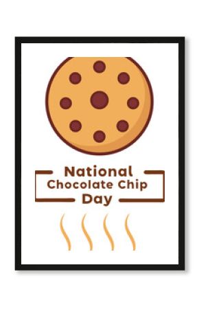 National Chocolate Chip Day with steaming cookie chocolate chip cookie