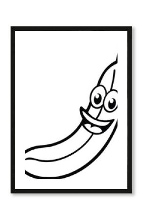 funny cartoon banana isolated silhouette