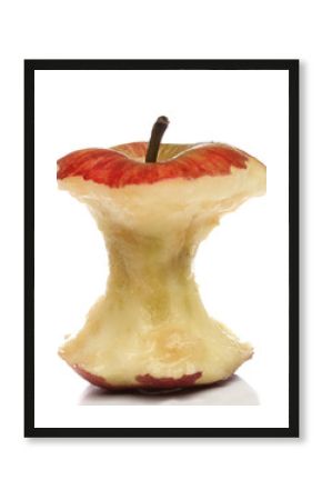eaten red apple