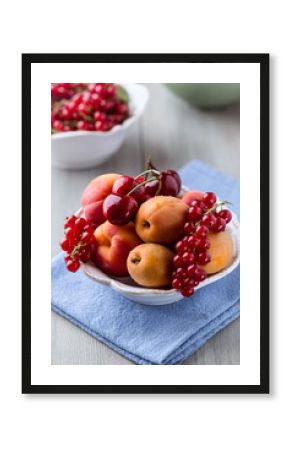 Bowl of mixed summer  fruits