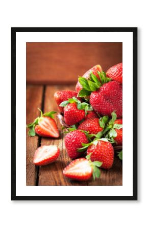 Fresh organic ripe strawberry