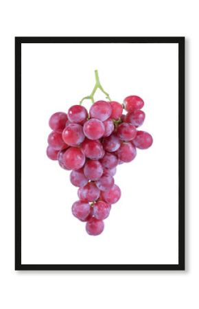 red grapes isolated on white background