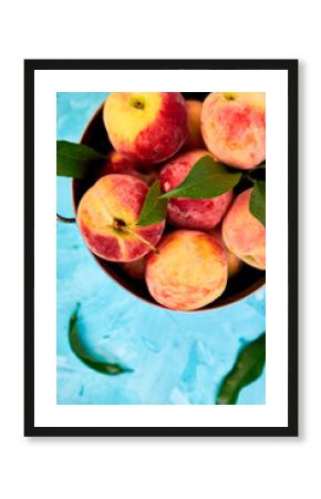 Ripe peaches in a bowl