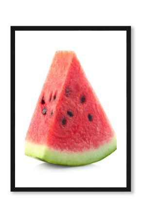 One slice of fresh ripe watermelon