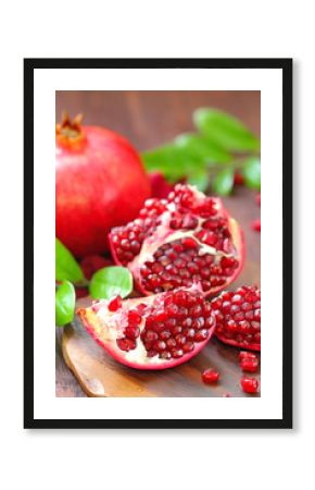 Ripe Red Pomegranates