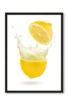 lemonade splashing out of a cut lemon