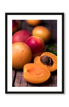 apricot on wooden