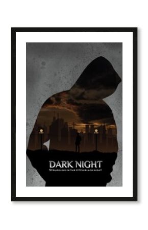 Cool movie poster with double exposure effect 
