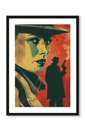 Vintage classic detective and spy movie poster