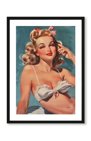 Vintage classic Pin-up movie poster.