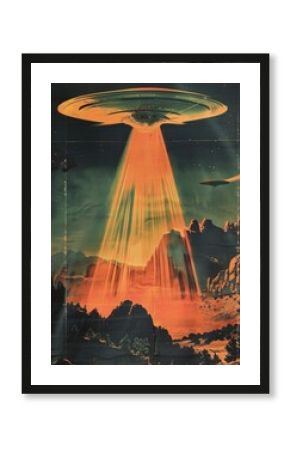 Vintage classic UFO movie poster.