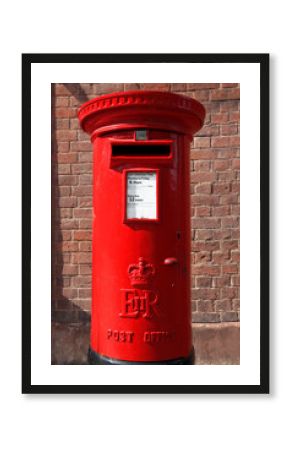 Famous classic red London and UK post office on the street, GB