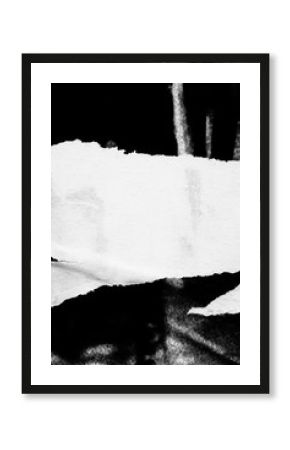 White paper ripped torn background blank creased crumpled posters placard grunge textures surface backdrop / Space for text 