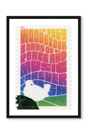 UNITED STATES Of AMERICA - 2019: shows Woodstock 3 days of peace and music. 1969, Forever, 2019