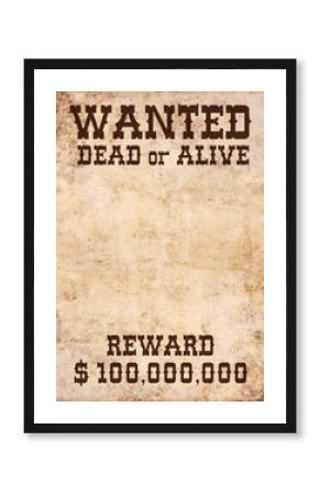 Poster Wanted dead or alive