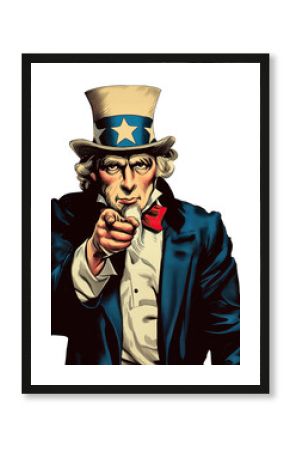 Uncle Sam pointing at you, cut out  