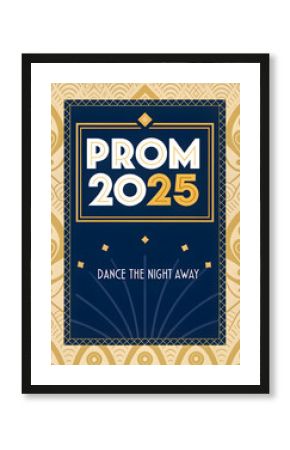 prom night 2025 invitation poster with dancing 