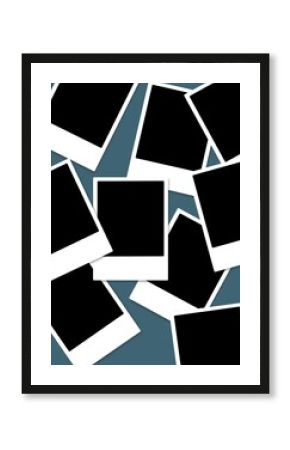 photo frames on a blue background