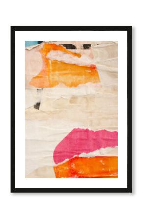 Old ripped torn posters grunge texture background creased crumpled paper backdrop placard surface urban street posters 