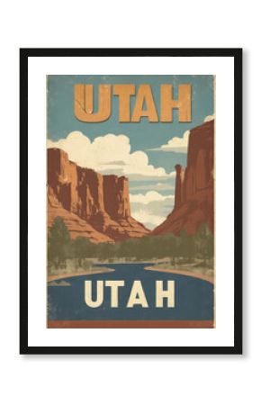 Vintage poster, grunge retro advertising