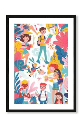 Vintage-Inspired Back to School Poster - Groovy Design