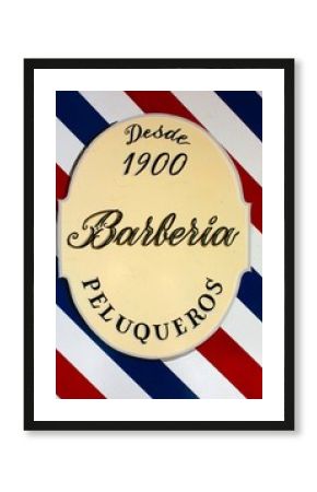 affiche rétro de barbier
