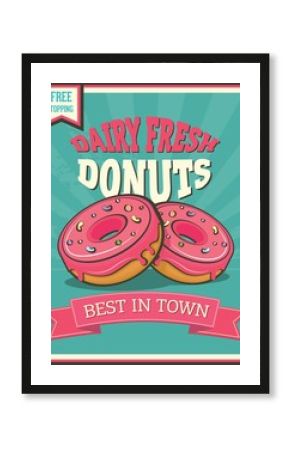 Donuts retro poster.