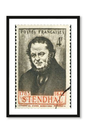 FRANCE - 1942: shows Marie-Henri Beyle Stendhal (1783 - 1842), French writer
