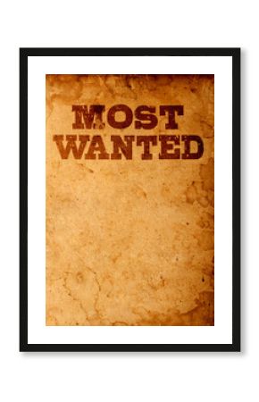 Most wanted poster