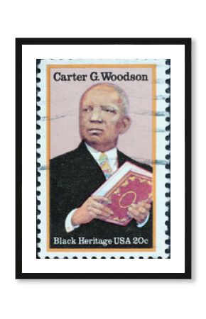 Black heritage, Carter G.Woodson on american stamp
