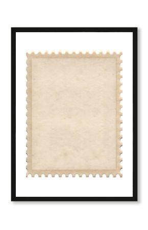 blank postage stamp isolated on white background, PNG