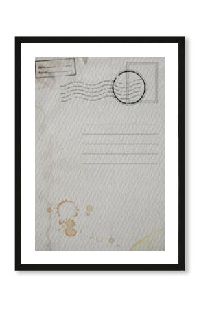 Blank of the old postcard with space for text