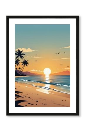 sunset on the beach