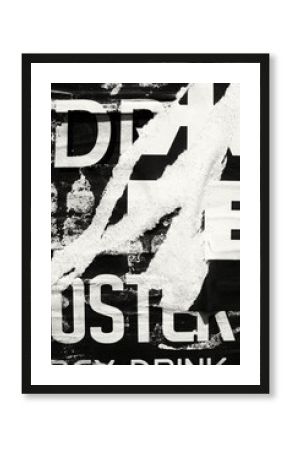 Old ripped blank torn grunge posters texture background creased crumpled paper backdrop surface placard