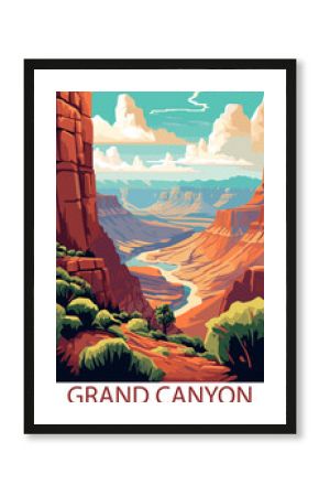 Grand Canyon Travel Print Wall Art Grand Canyon Wall Hanging Home Decoration Grand Canyon National Park Travel Poster