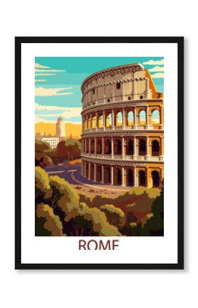 Rome Travel Print Wall Art Rome Wall Hanging Home Decoration Rome Italy Travel Poster