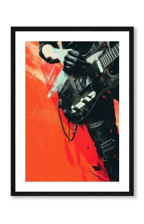 Rock music background. Rock poster. Background for music festival or concert poster or flyer, design template