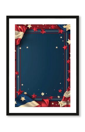Vertical poster template for USA american memorial day, veterans day, anzac day, independence day