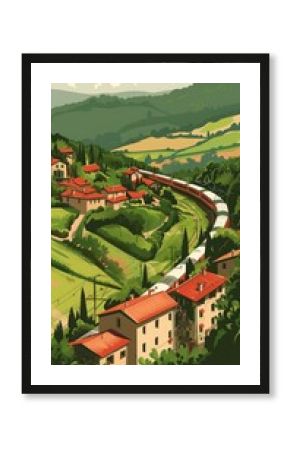 Train Journey Through the Italian Countryside