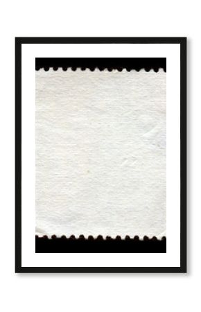 Reverse side of a postage stamp.