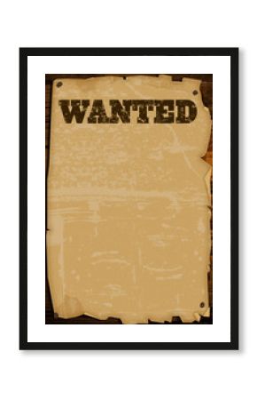 grungy old west wanted poster