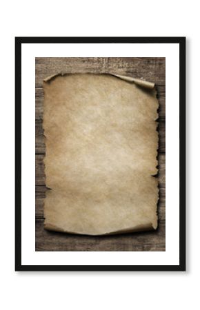 old paper poster on wood vintage wall