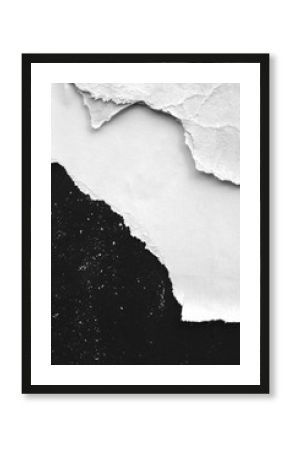 Blank white creased crumpled paper texture background old grunge ripped torn vintage collage posters placards empty space text