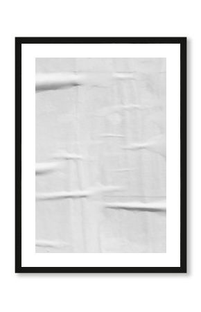 Blank white creased crumpled paper texture background old grunge ripped torn vintage collage posters placards empty space text 