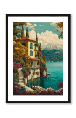Lake Como – Italian Lakeside Charm Travel Poster 