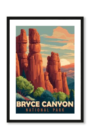 Stunning Bryce Canyon National Park poster with vibrant colors.