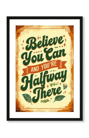 vintage retro poster with a text